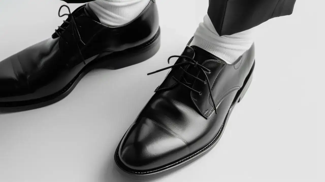Białe skarpetki do czarnych butów: Modny błąd czy nowy trend?