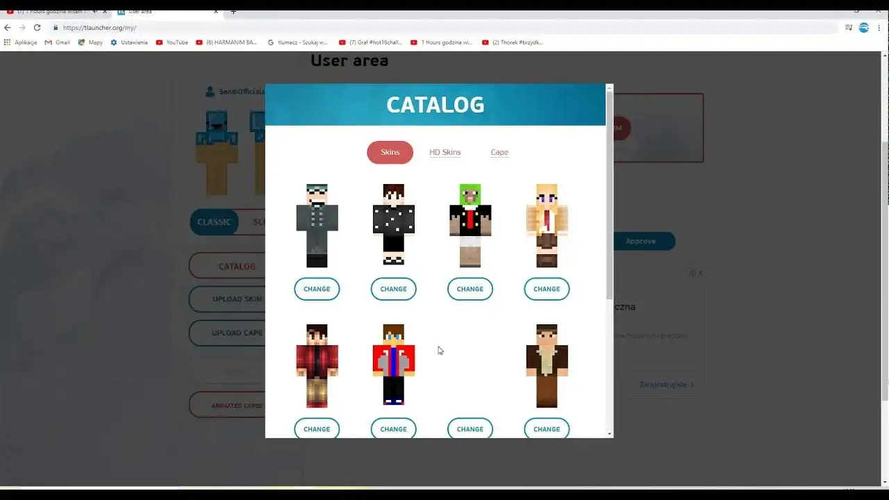 Jak ustawić skina w Minecraft TLauncher i uniknąć typowych błędów