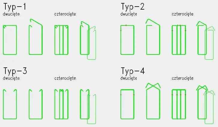 Strzemiona dwucięte w konstrukcjach: rysunek i zastosowanie