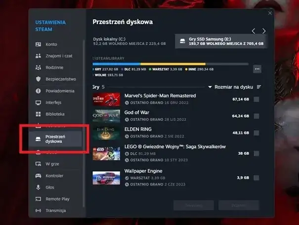 Steam: Prosty i szybki sposób na przeniesienie gry na inny dysk w 7 krokach