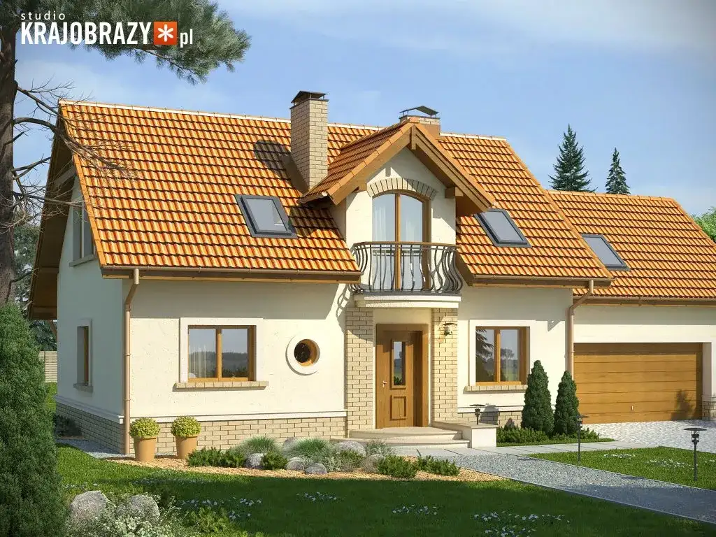 Dom Granat z garażem - Fascynujące zdjęcia projektu i wnętrz