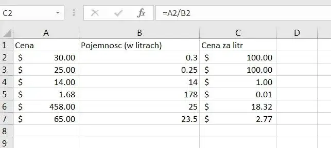 Jak szybko i skutecznie obliczyć cenę za kg w Excelu - kompletny poradnik