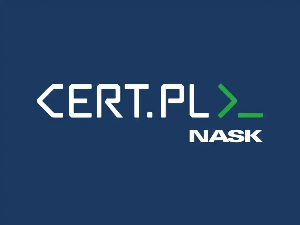 Logo CERT.PL z napisem NASK. To symbol bezpieczeństwa w sieci, co to jest NASK? To instytucja badawcza zajmująca się m.in. cyberbezpieczeństwem.