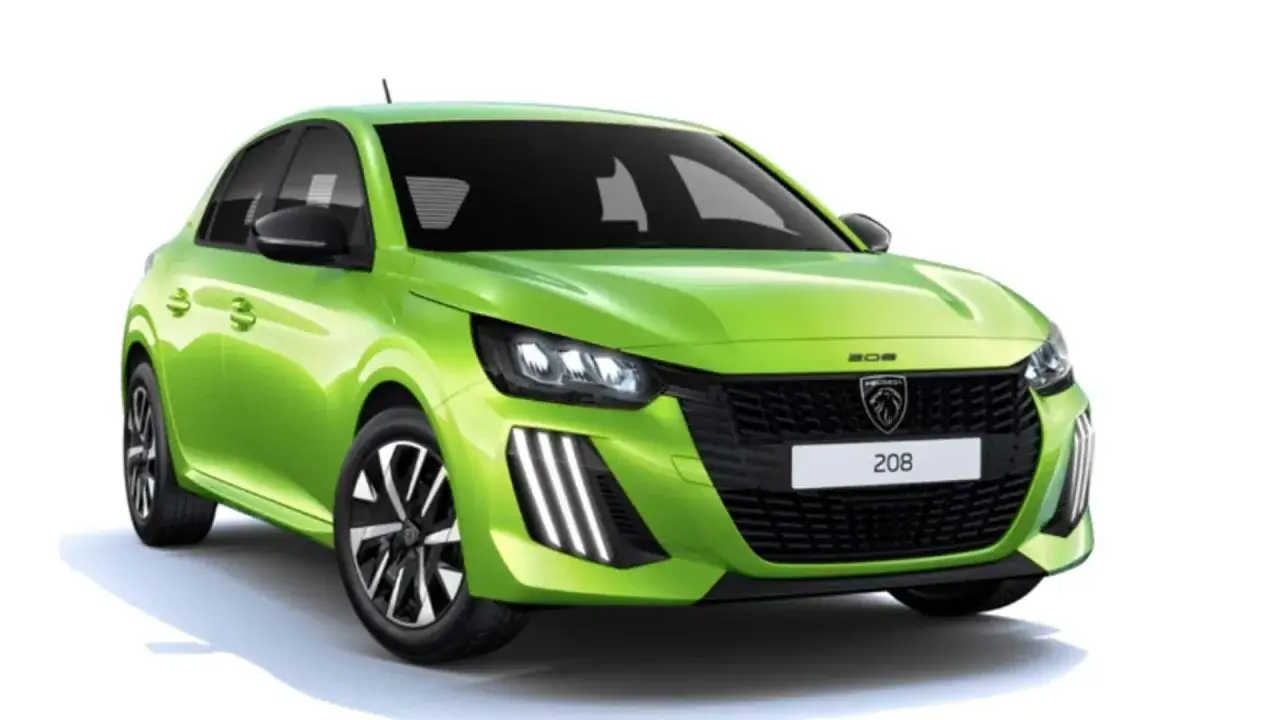 Peugeot 208 motor en color verde lima, con dise&ntilde;o deportivo y moderno.