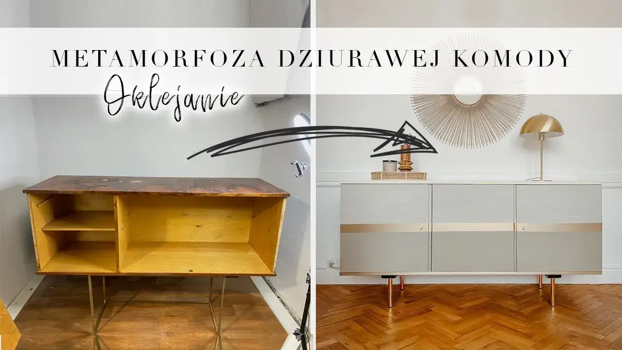 metamorfoza mebli przed i po oklejaniu