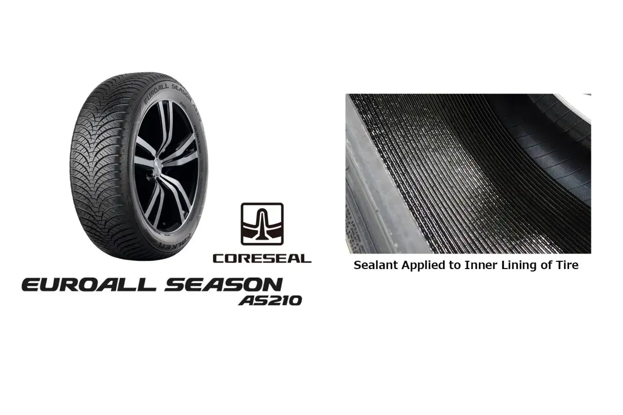 Opona Falken Euroall Season AS210 z technologią uszczelniającą CoreSeal. Testy potwierdzają jej wszechstronność.