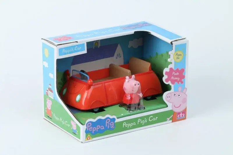 domek Świnka Peppa i czerwony samoch&oacute;d Peppy
