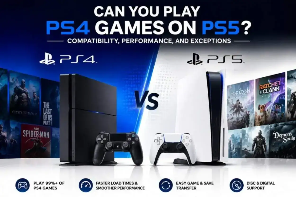 Wiedza to potęga PS5: porównanie PS4 i PS5, kompatybilność gier, szybsze ładowanie i płynniejsza rozgrywka.