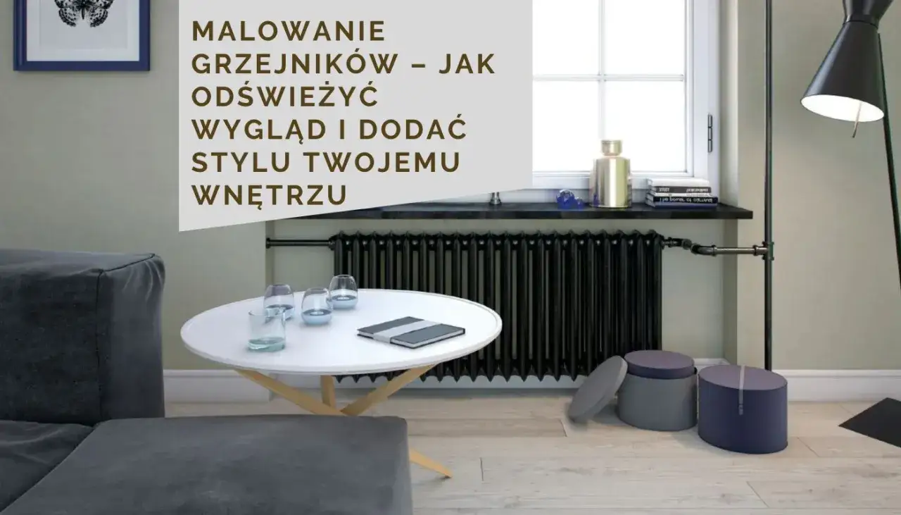 Malowanie grzejników to prosty sposób na odświeżenie wnętrza. Czarny, żeliwny grzejnik pod oknem dodaje charakteru.