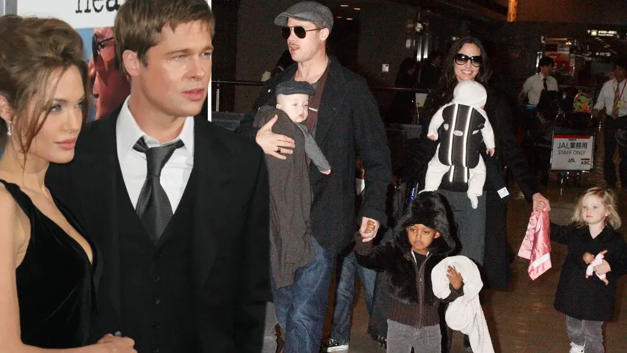 Angelina Jolie med sina barn, en familj p&aring; resa.
