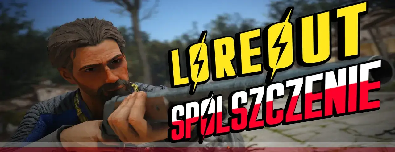 Mężczyzna z karabinem celuje, a na ekranie widnieje napis 