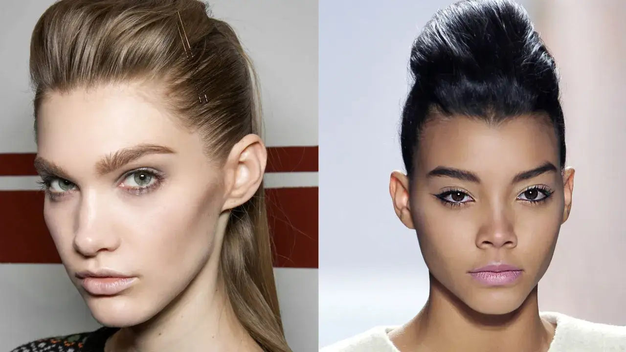 Chignon décoiffé sur cheveux fins, avec des épingles dorées pour un look chic et décontracté.