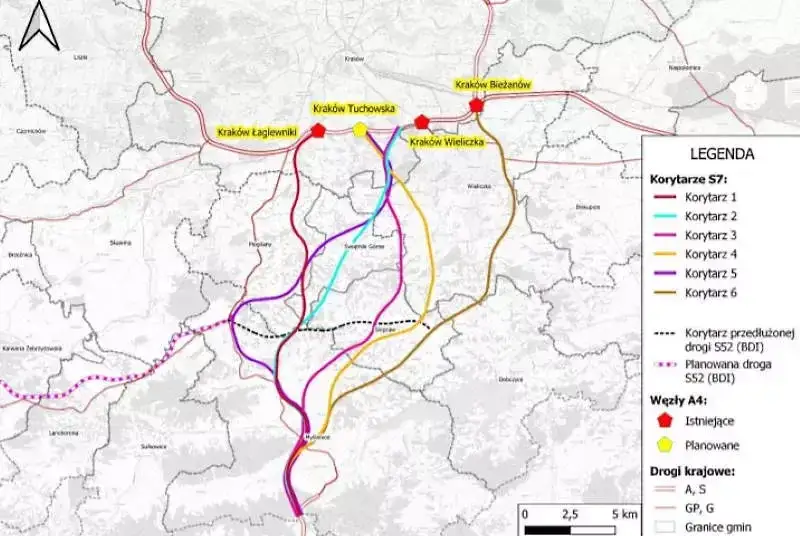 mapa natężenia ruchu Zakopianka