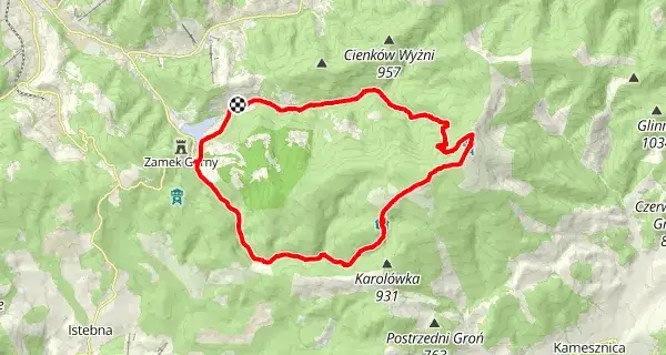 Mapa szlaków Barania Góra