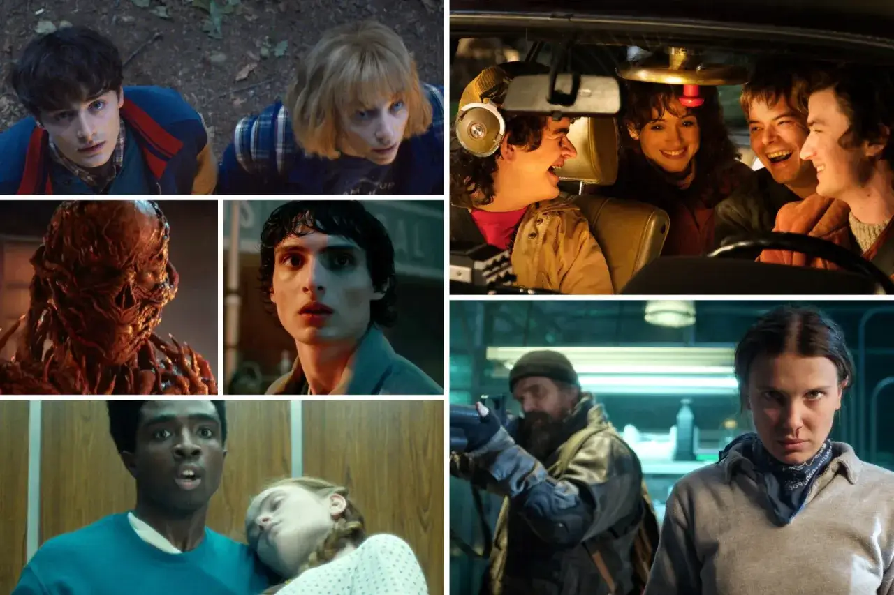 Zwiastun Stranger Things 5: Will, Mike, potwór z Upside Down, Dustin, Lucas, Max i Eleven w akcji.