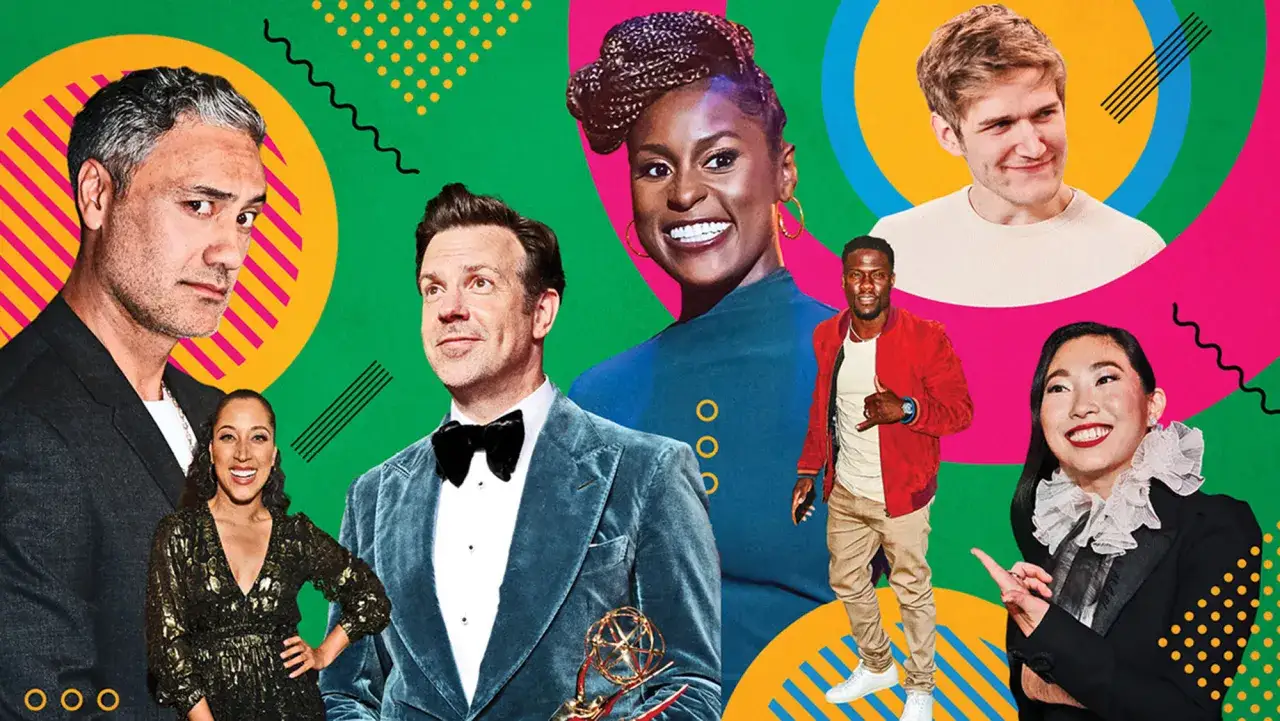 Gwiazdy komedii Hollywood: Taika Waititi, Issa Rae, Jason Sudeikis, Kevin Hart, Awkwafina i inni.