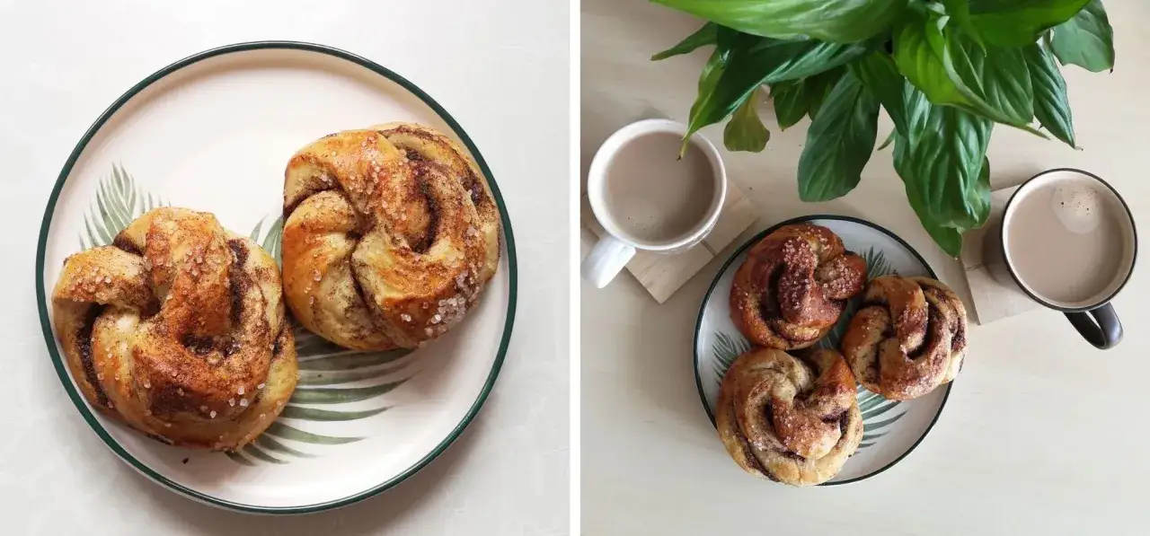 Szwedzka fika kanelbullar kawa