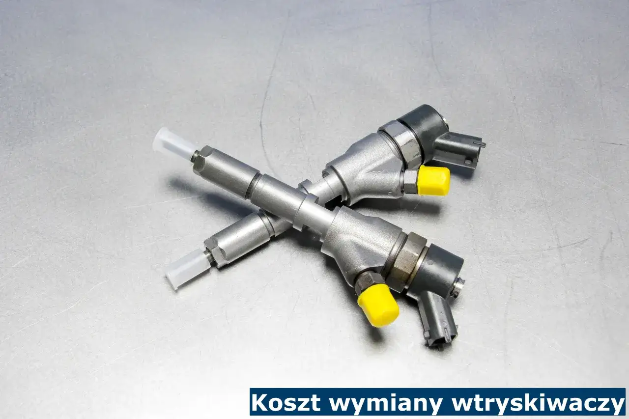 Dwa wtryskiwacze gazu, jeden z żółtą osłonką. Mogą być objawem uszkodzonego wtrysku gazu.