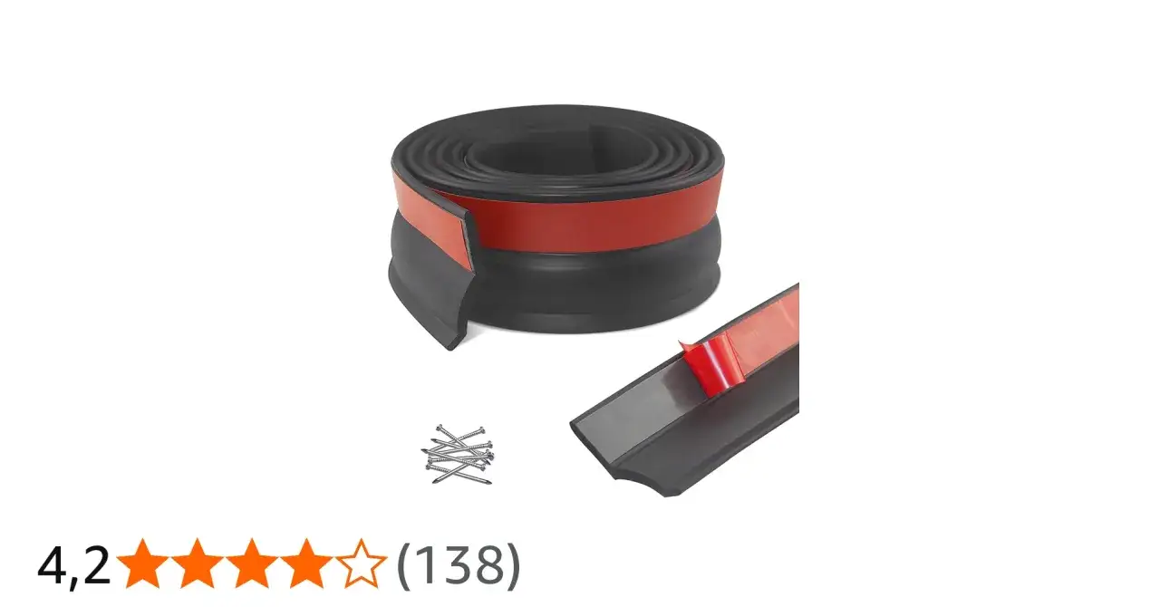 T&auml;t garageport med t&auml;tningslist i gummi och f&auml;sttejp. Inkluderar &auml;ven skruvar.