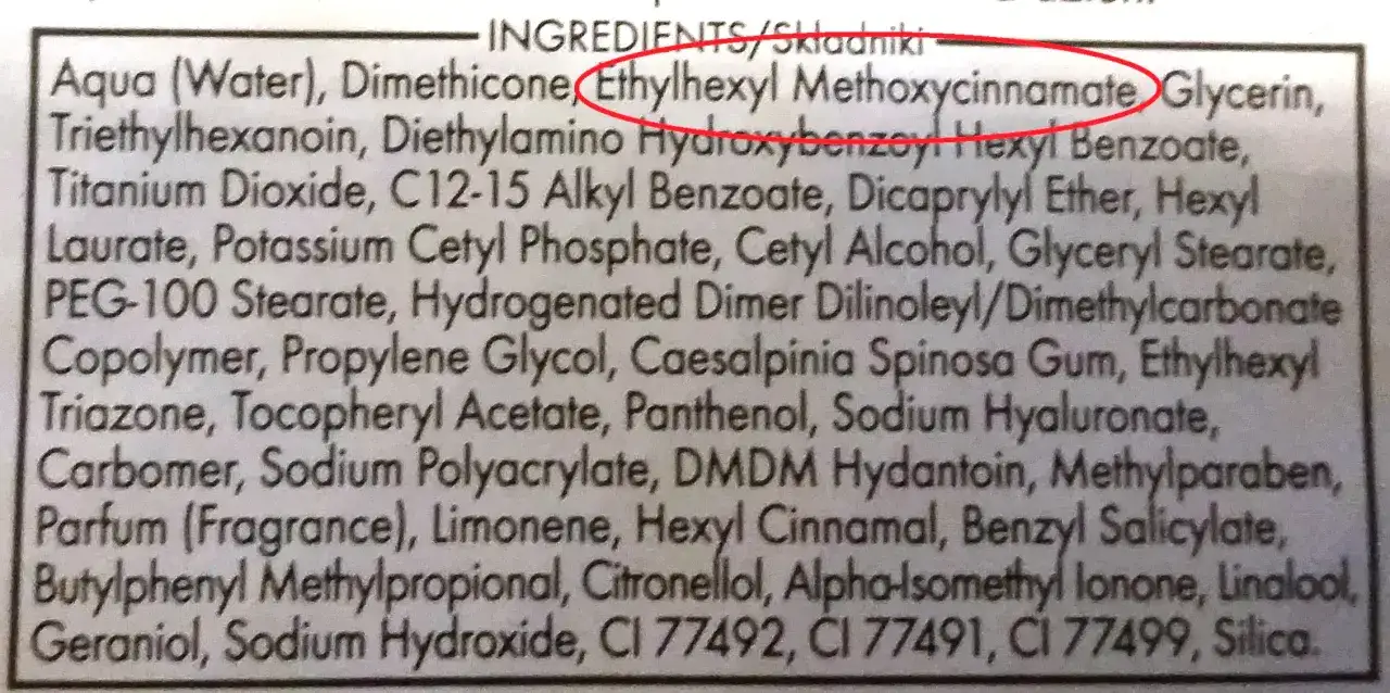 składniki INCI kosmetyki parabeny