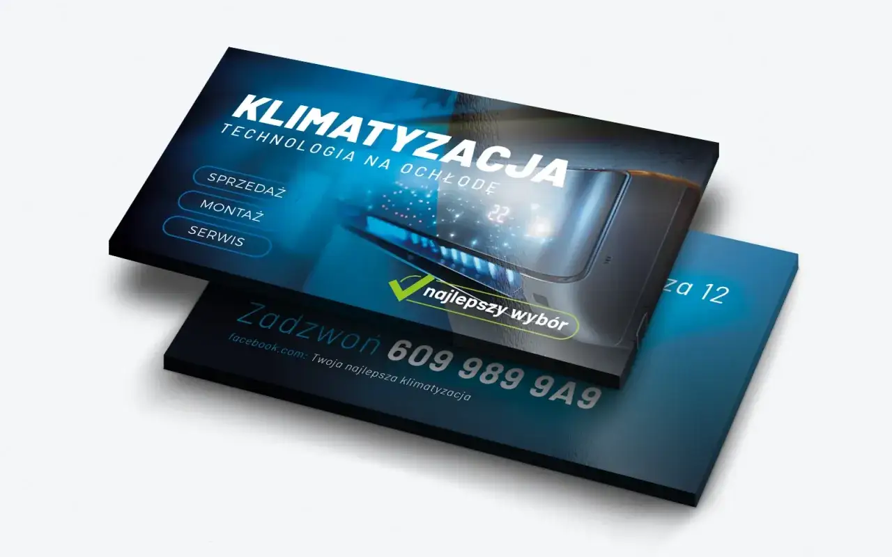 Wizyt&oacute;wka z klimatyzacją, idealna do pokazania, jak zrobić mockup. Oferuje sprzedaż, montaż i serwis.