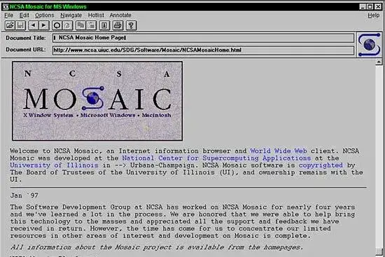 przeglądarka Mosaic screenshot