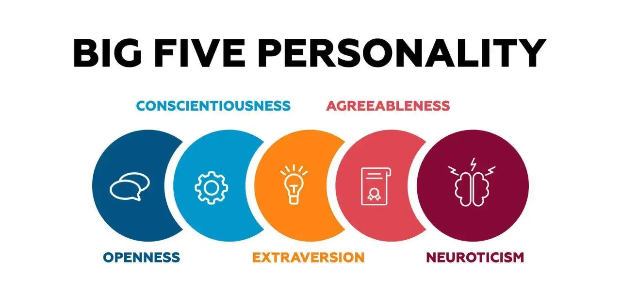 Big Five-personligheten: Öppenhet, samvetsgrannhet, extraversion, vänlighet och neuroticism. Anders Hansen din personlighet kan förstås genom dessa fem drag.