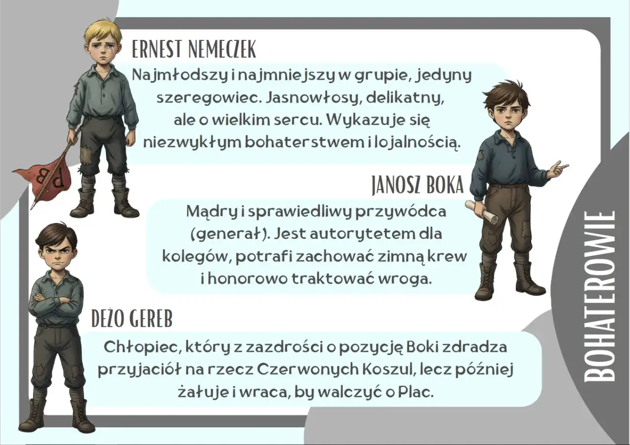 Ernest Nemeczek, Janosz Boka i Deżo Gereb – bohaterowie z 