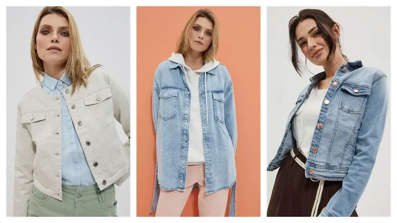 Stylizacje damskie z kurtką jeansową, inspiracje