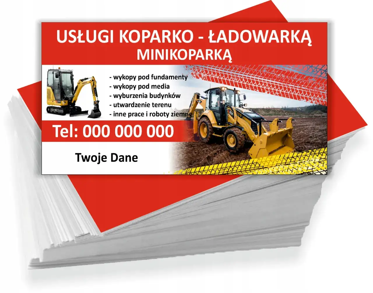 wizytówka Google Moja Firma usługi koparką