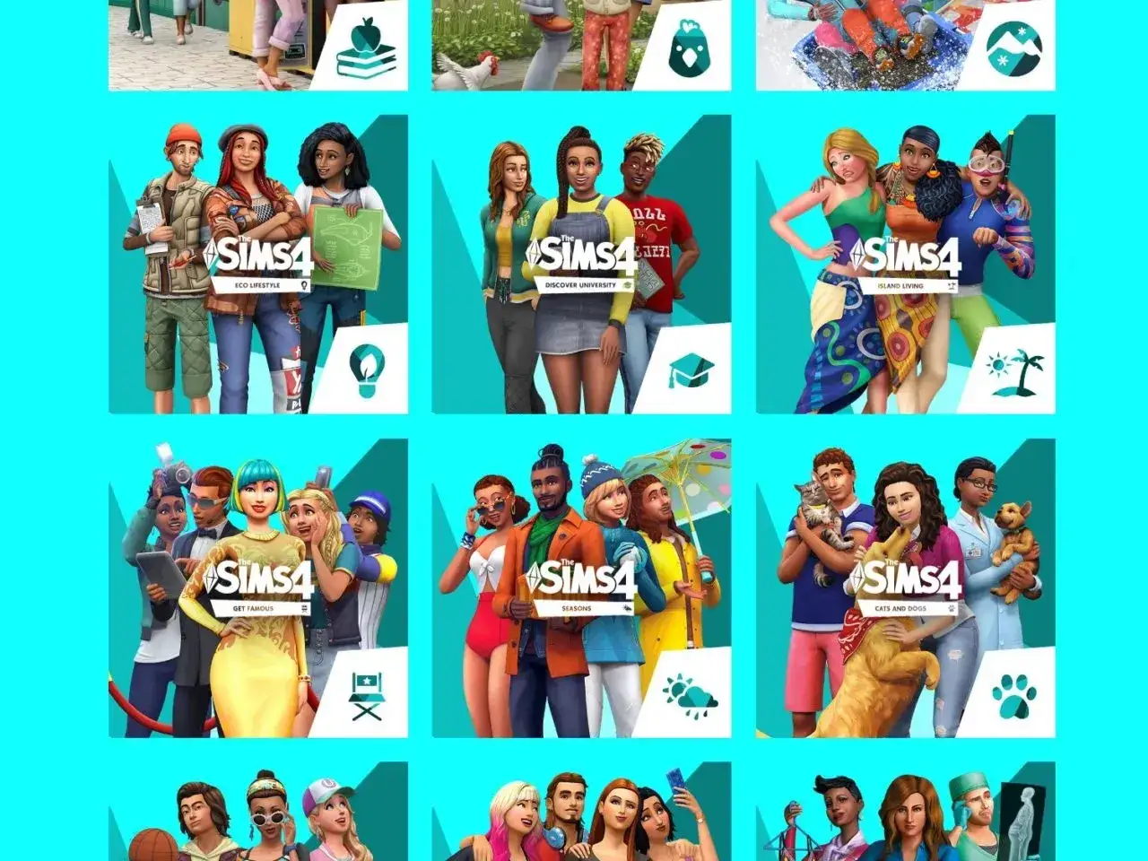 Darmowe dodatki do The Sims 4: zobacz paczki z gry, np. Eco Lifestyle, Island Living, Cats and Dogs.