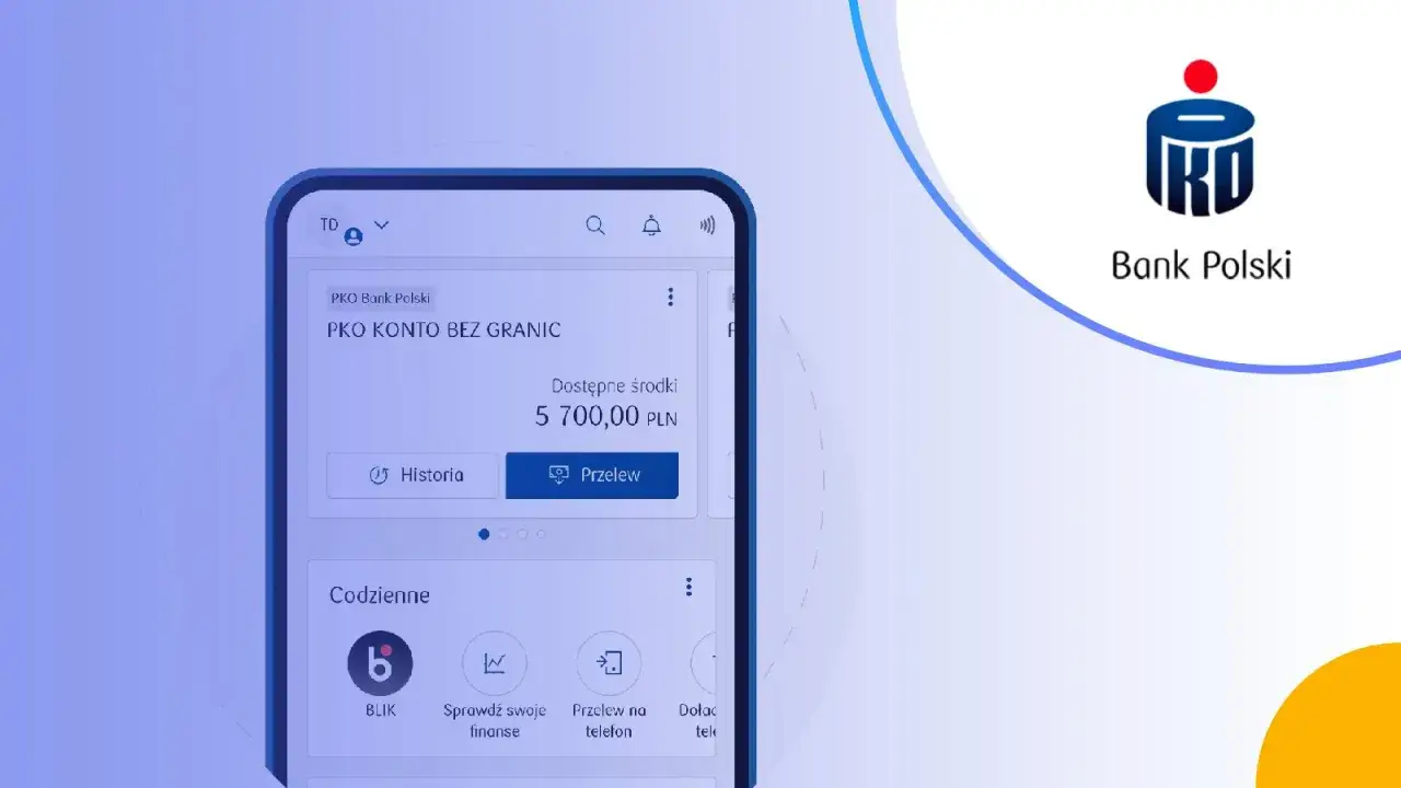 Aplikacja mobilna PKO Bank Polski pokazuje saldo 5700 PLN. Dowiedz się, inteligo co to za konto i jak zarządzać finansami.