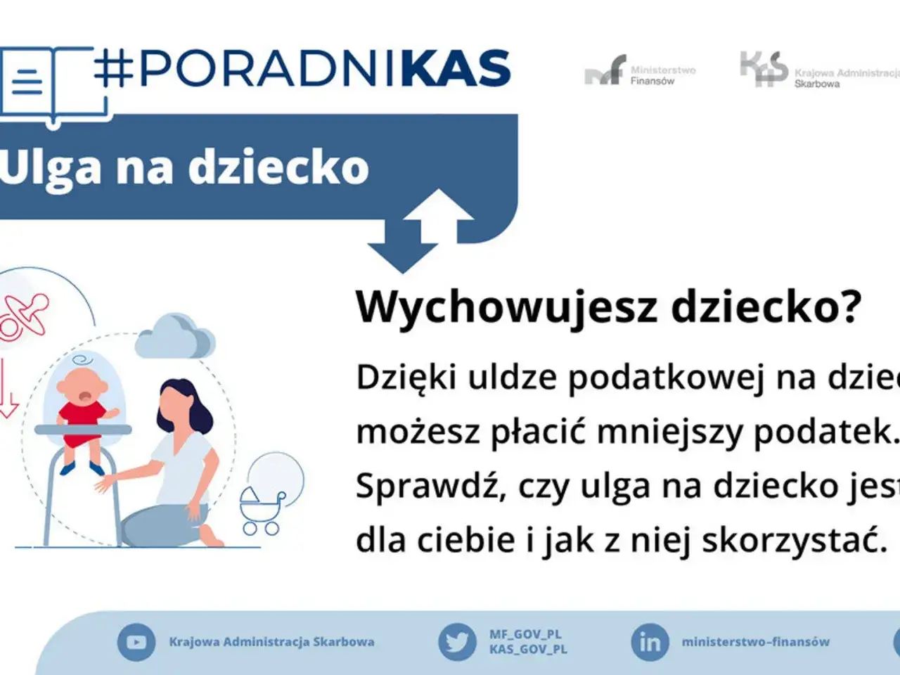 Wychowujesz dziecko? Sprawdź, jak ulga na dziecko pomoże Ci płacić mniejszy podatek. Informacje od Ministerstwa Finansów i KAS.