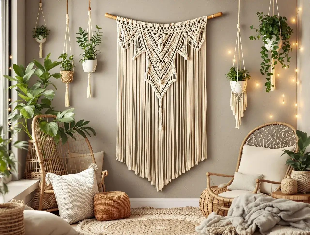 Makrama ozdoby inspiracje boho