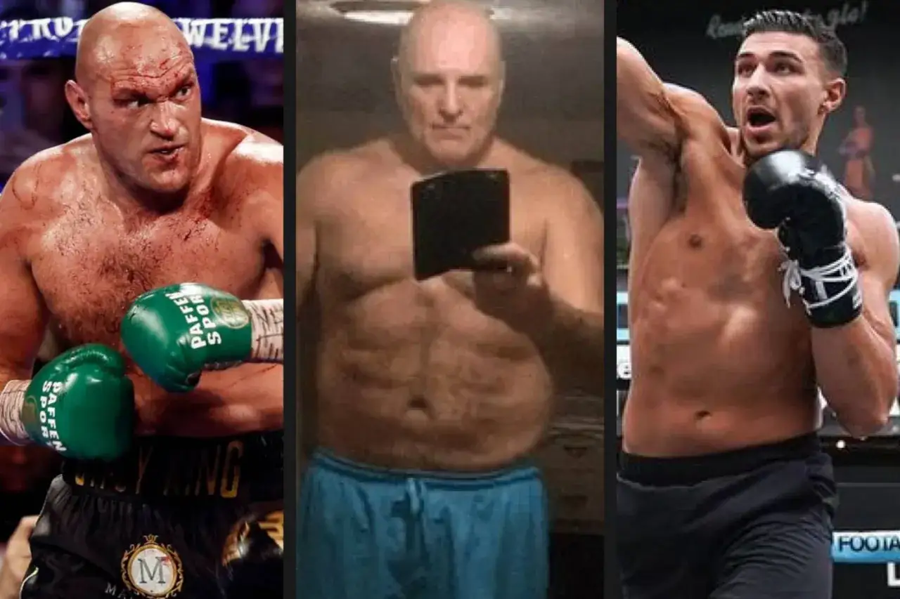 Tyson Fury, hans far John Fury och brodern Tommy Fury.
