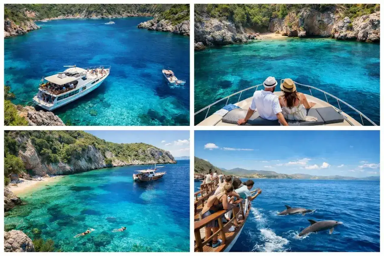 Rejs po turkusowych wodach Bodrum. Uważaj na delfiny i piękne zatoczki.