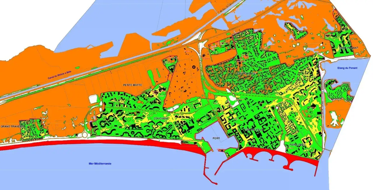 Carte des zones inondables : certaines zones r&eacute;sidentielles et le port semblent &ecirc;tre en zone &agrave; risque. Suis-je en zone inondable ?