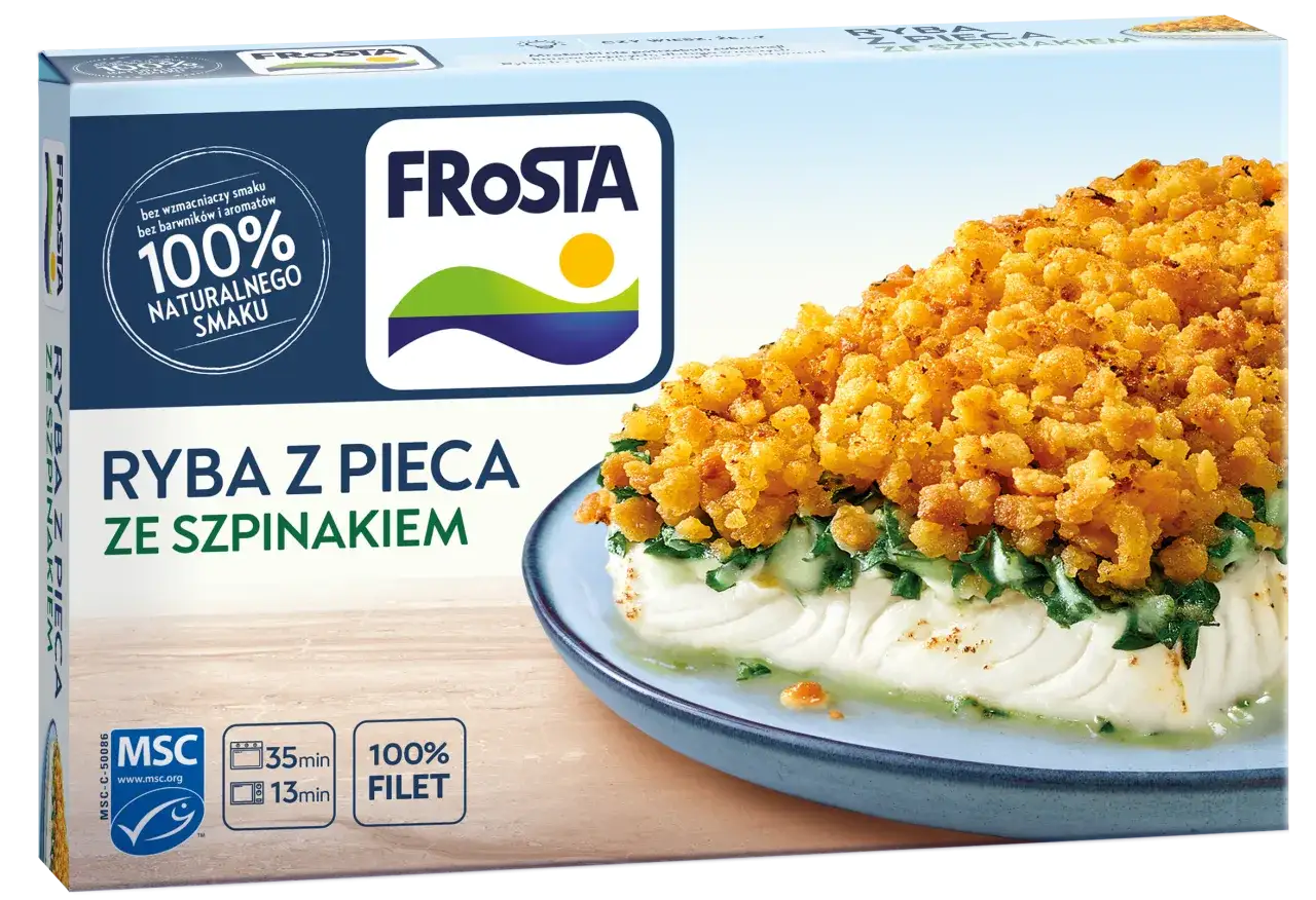 Mrożona ryba przed pieczeniem glazura