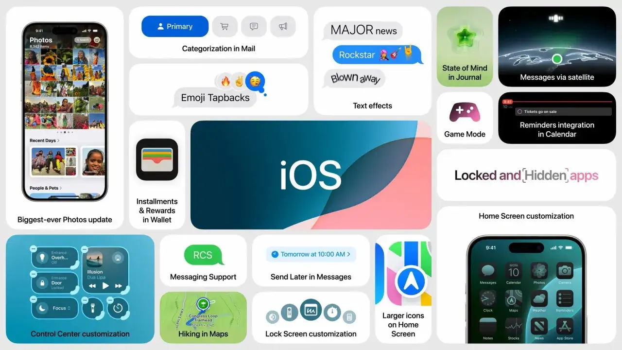 Nowe funkcje iOS 18: większa personalizacja ekranu, ulepszenia w Zdjęciach, Wiadomościach i nie tylko.