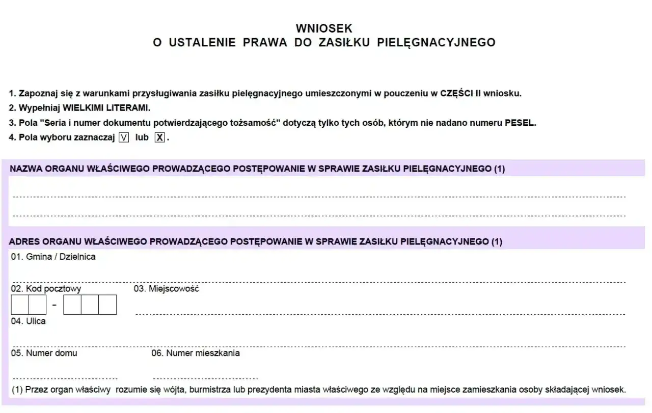 Wniosek o ustalenie prawa do zasiłku pielęgnacyjnego. Dowiedz się, ile wynosi zasiłek pielęgnacyjny i jak go uzyskać.