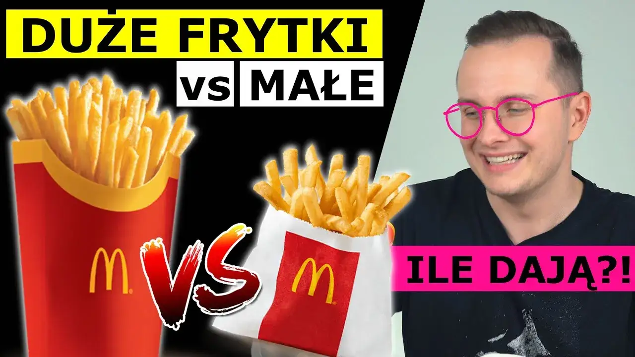 porównanie rozmiarów frytek mcdonalds