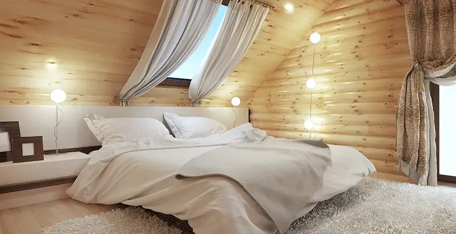 Oświetlenie w domu z bali nowoczesne