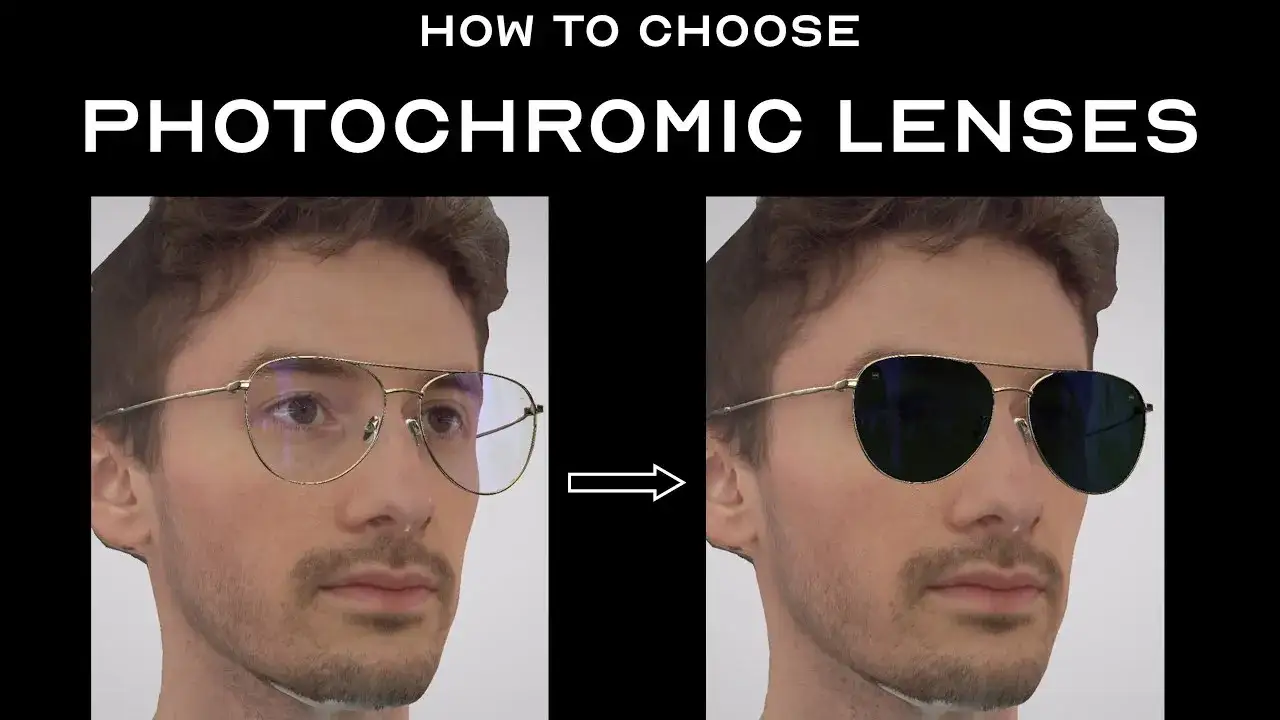 okulary fotochromowe przed i po / photochromic glasses before and after