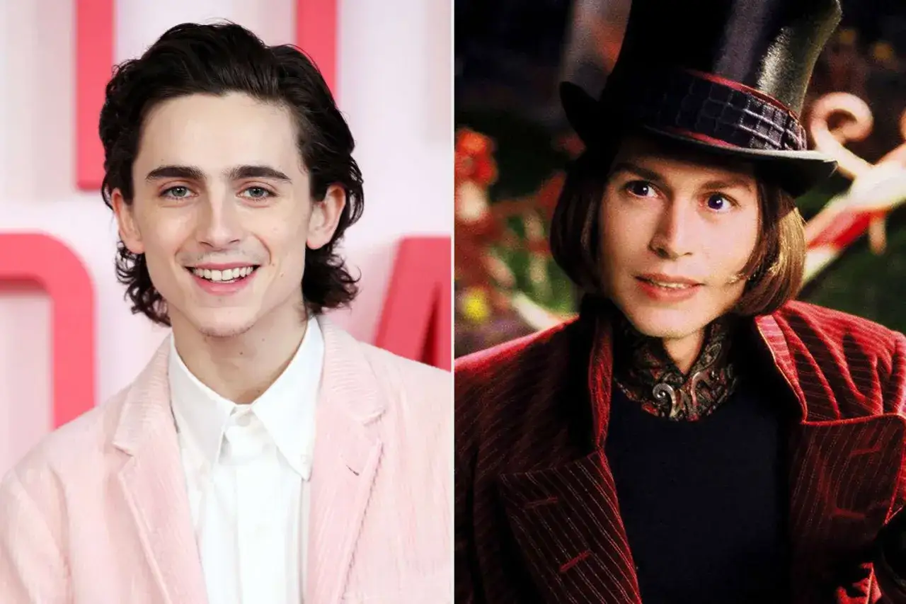Timothée Chalamet jako Willy Wonka w 