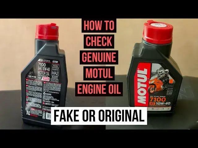 How to identify fake Motul oil
