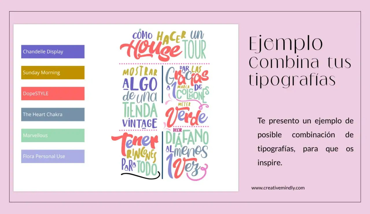 Ejemplo de letras para carteles publicitarios con combinaciones tipogr&aacute;ficas inspiradoras.