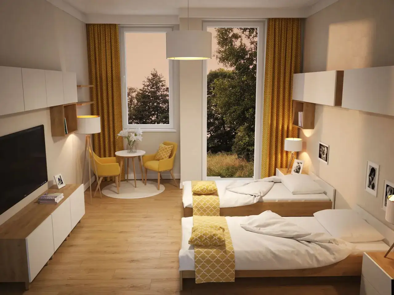 Pokoje dla seniorów bez barier architektonicznych