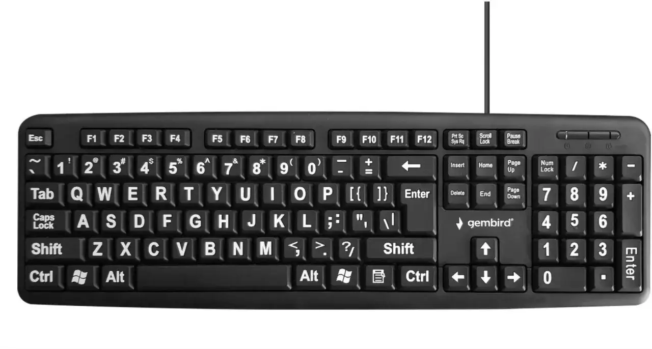 Klawiatura z widocznym klawiszem Caps Lock. Idealna do pisania wielkimi literami, gdy potrzebujesz krzyczeć w internecie.