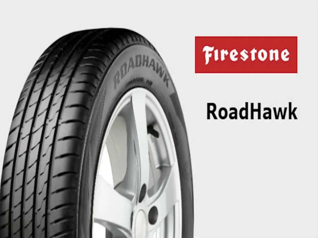 Opony Firestone RoadHawk - sprawdź opinie i przekonaj się o ich jakości. Widok opony i logo marki.
