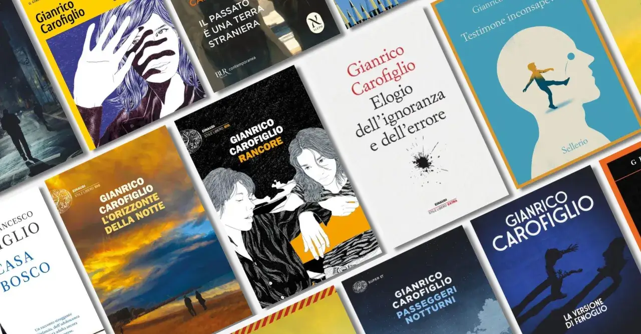 Copertine di libri di Gianrico Carofiglio, tra cui 